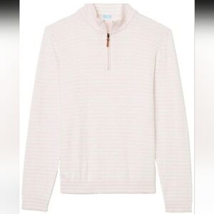 J.McLaughlin Men's White Stripe Justin Cashmere-Blend Sweater In Pink Stripe